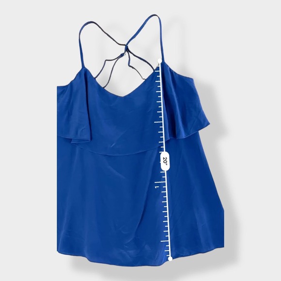 Lilly Pulitzer Sunset Top 100% Silk in True Navy Size‎ S - Picture 3 of 8